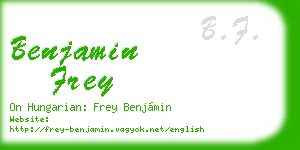benjamin frey business card